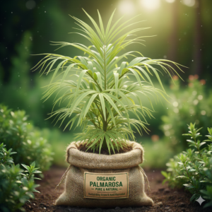 Organic Palmarosa Oil.